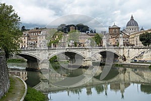 Tiber River Bridge, Rome, Italy