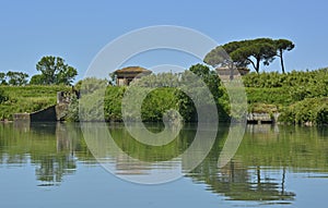 Tiber River Near Ostia Antica