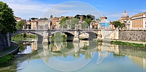 Tiber River panorama, Rome, Italy