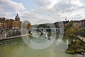 Tiber river in Rome