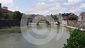 Tiber river in Rome photo