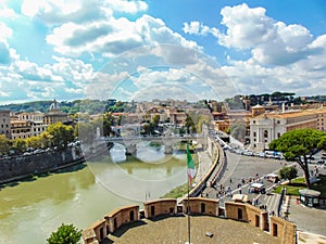 Tiber River, Rome, Italy.