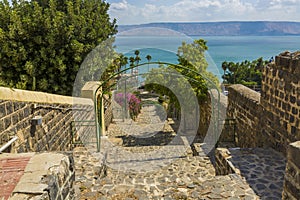 Tiberias esplanade to Sea of Galilee