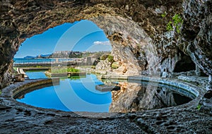 Tiberio`s Villa, roman ruins near Sperlonga, Latina province, Lazio, central Italy.