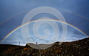Tibet double rainbow