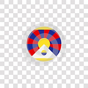 tibet icon sign and symbol. tibet color icon for website design and mobile app development. Simple Element from countrys flags