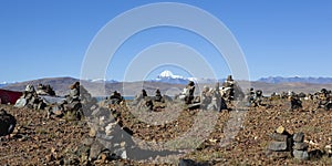 Tibet: praying stones and sacred mountain