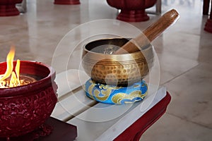 Tibetan bowl used for sound healing and spiritual practices