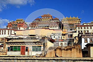 Tibetan buddhism temple, Songzanlin Lamasery, in Yunnan Province China