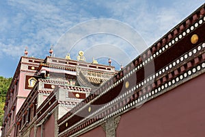 Tibetan buddhist architecture in kumbum monastery