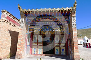 Tibetan Buddhist monastery Arou Da Temple in Qinghai China