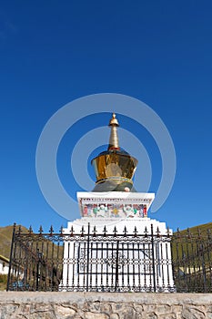 Tibetan Buddhist monastery Arou Da Temple in Qinghai China