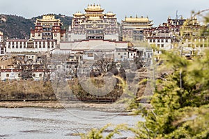 Tibetan Buddhist monastery in Zhongdian city