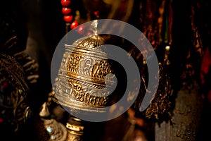 Tibetan Buddhist Om Mani Prayer Wheel