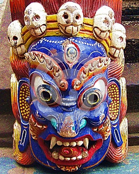 Tibetan Buddhist Wrathful Deity Mask