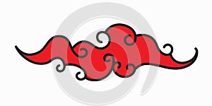 Tibetan cloud symbol elegant style