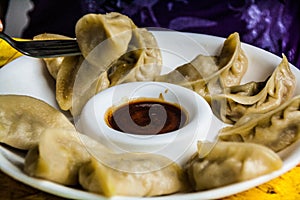 Tibetan Dumplings with souse photo