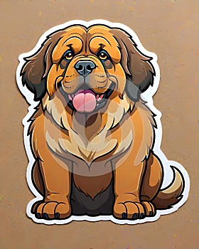 Tibetan mastiff dog pet sticker decal