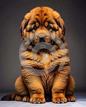 Tibetan Mastiff puppy show dog portrait