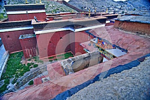 Tibetan monastery courtyard