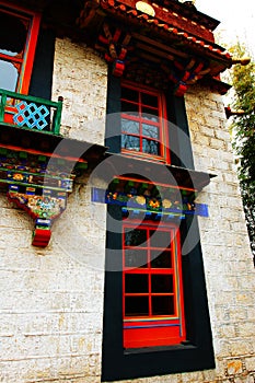 The Tibetan nationality dwelling house