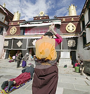 Tibetan nun in Lhasa