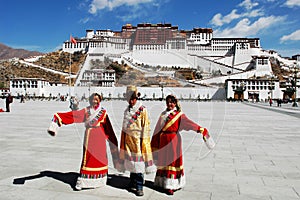 Tibetan people at Potala Palace