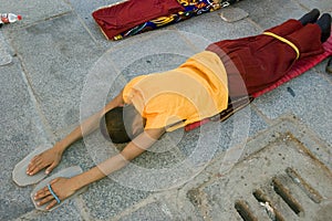 Tibetan pilgrim in Lhasa