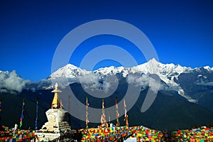 Tibetano pellegrinaggio montagna 