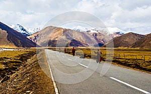 Tibetan plateau scene