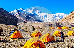 Tibetan plateau scene-Everest(Mount Qomolangma) base camp