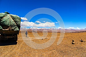 Tibetan plateau scene-Mt. Qomolangma(Everest) National Nature Reserve