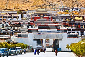 Tibetan plateau scene-Tashilhunpo Monastery