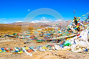 Tibetan prayer flags of Mt. Qomolangma(Everest) National Nature Reserve
