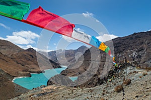 Tibetan Prayer Flags in the Wind