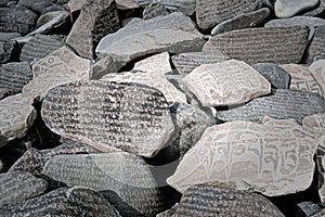 Tibetan prayer stones