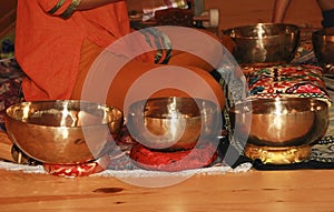 Tibetan singing bowls for relaxation and meditation