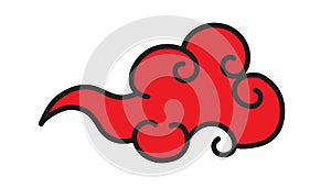 Tibetan vector cloud symbol elegant style