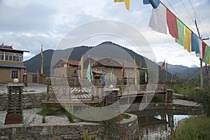 Tibetan village in China photo