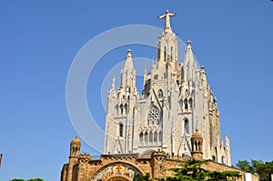 Tibidabo church in Barcelona, Spain. photo
