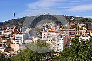 Tibidabo hill in Barcelona,Spain