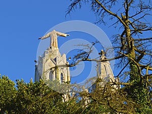 Tibidabo Temple in Barcelona photo