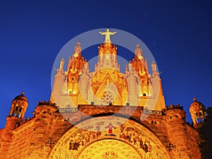 Tibidabo Temple in Barcelona photo