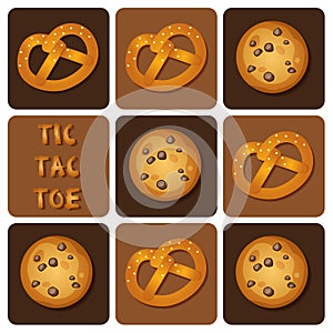 Tic-Tac-Toe of Cookie and Pretzel