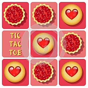 Tic-Tac-Toe of cookie and tart