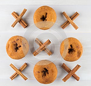 Tic Tac Toe with Donuts and Cinnamon