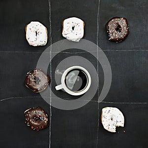 Tic Tac Toe Donuts and Coffee