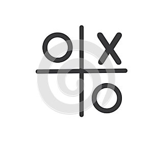 Tic Tac Toe Game  Vector illustration icon template  design
