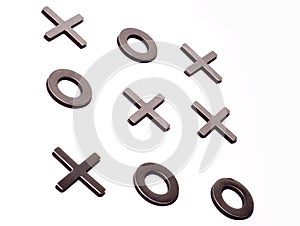 Tic-tac-toe isolated on white
