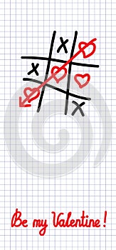 Tic-tac-toe love game photo